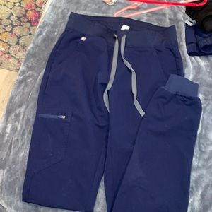Figs XS, tall navy blue joggers